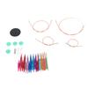Circular Knitting Needle Set 3 To 8mm Interchangeable Assorted Colors Circular Needle Set with Storage Bag for Craft