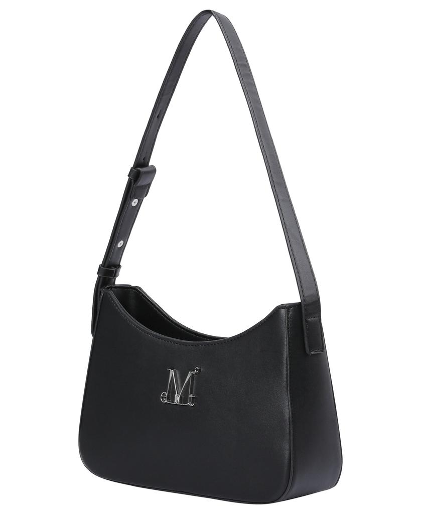 Mucent Terrine Metal Logo Leather Hobo Bag Unisex