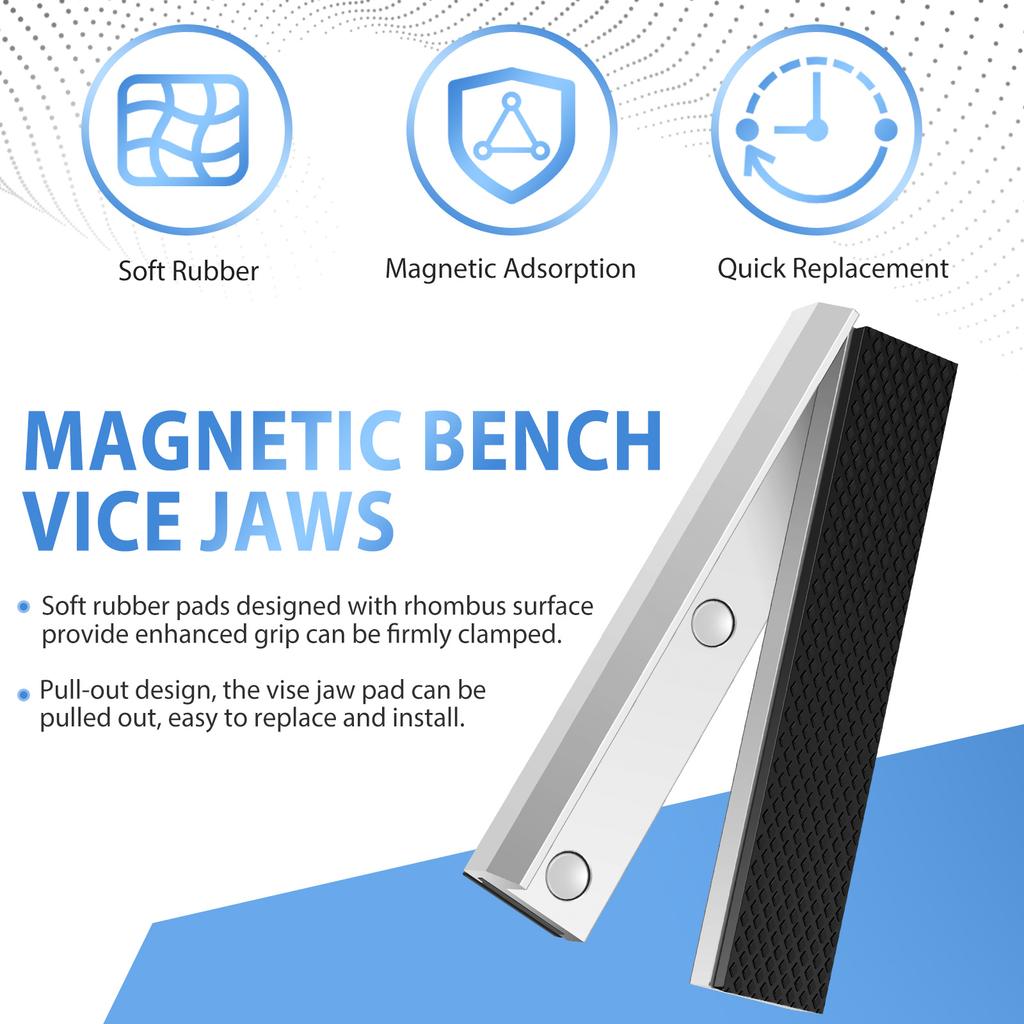 Mini Aluminum Bench Vise Jaw Anti Slip Versatile Vice Jaws Engineers Tool Magnetic Bench or Drill Vice Grip Professional Tools