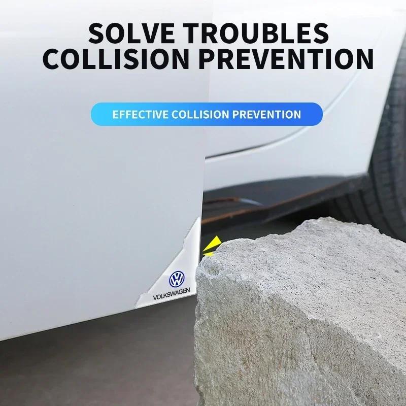 For VOLKSWAGEN VW Polo B6 VW For Volkswagen 2pcs Silicone Car Door Corner Cover Auto Anti-collision Protection Sticker For Volks
