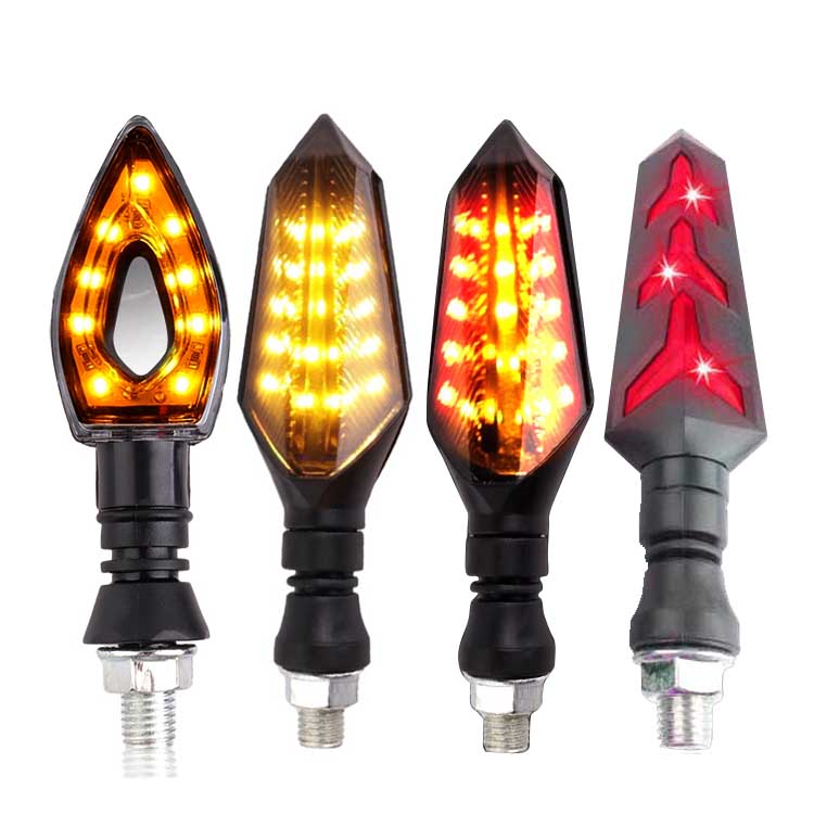 Motorcycle Turn Signal Lights Tail Lights Universal Car Motorcycle Indicator LED Turning Signal Lamp оранжевый
