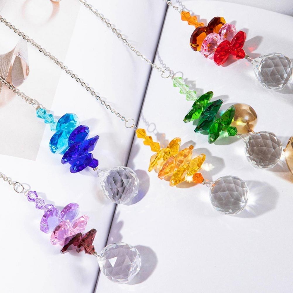 Faux Crystal Sun Catcher Crystal Prism Sun Catcher for Home Garden Decor Healing Rainbow Maker Window Ornament Unique Gift