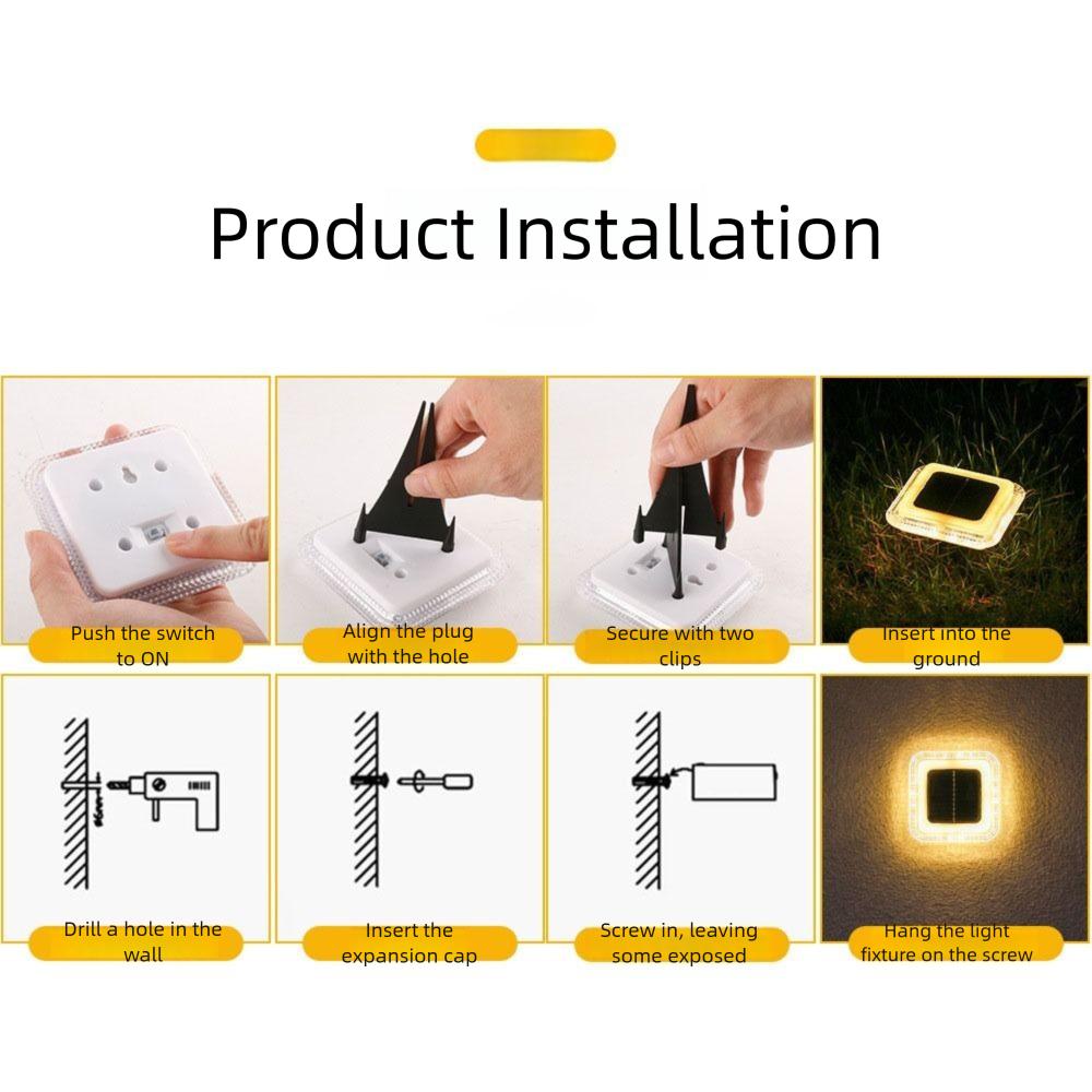 Waterproof Solar Ground Lights Sensor LED Floor Lights Energy Saving Solar Buried Light  Lawn