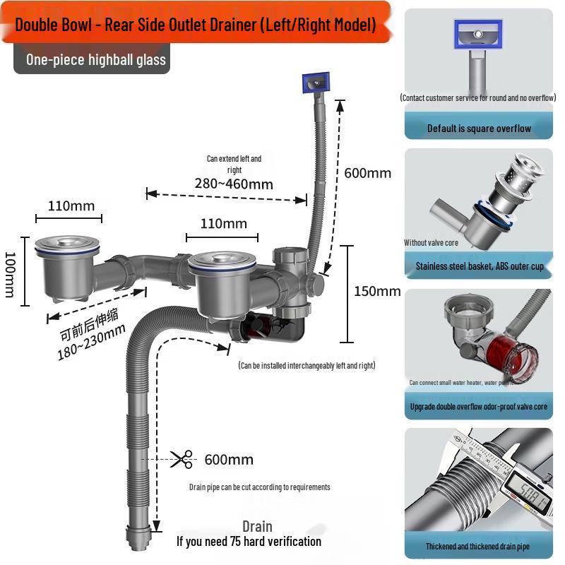 

Yipan Kitchen Sink Waste Kit