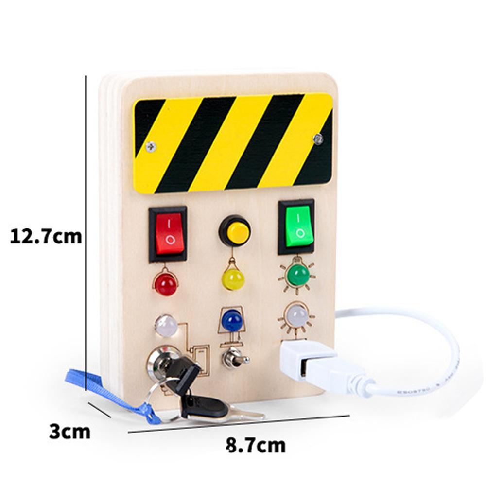 Montessori Busy Board for Toddlers W/ Toggle Switch&Buttons for 3-Year-Old Baby