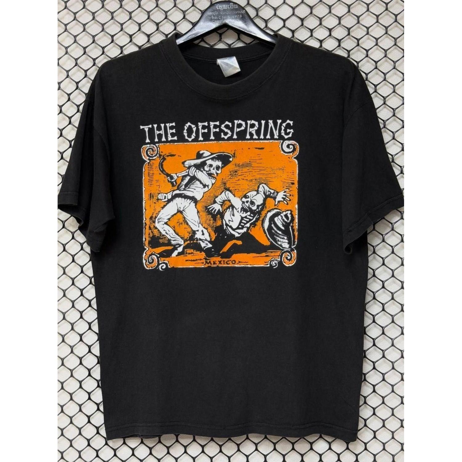 

Потомки The Offspring Популярные Панк Американский Ретро Винтаж Уличная Одежда Футболка с коротким рукавом S чёрный