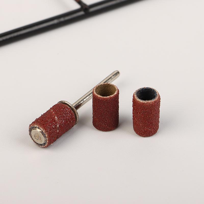 75/210Pcs/Box Sanding Cap Bands For Electric Manicure Machine 180/120/80 Grit Nail Drill Grinding Bit Files Pedicure Tool Set