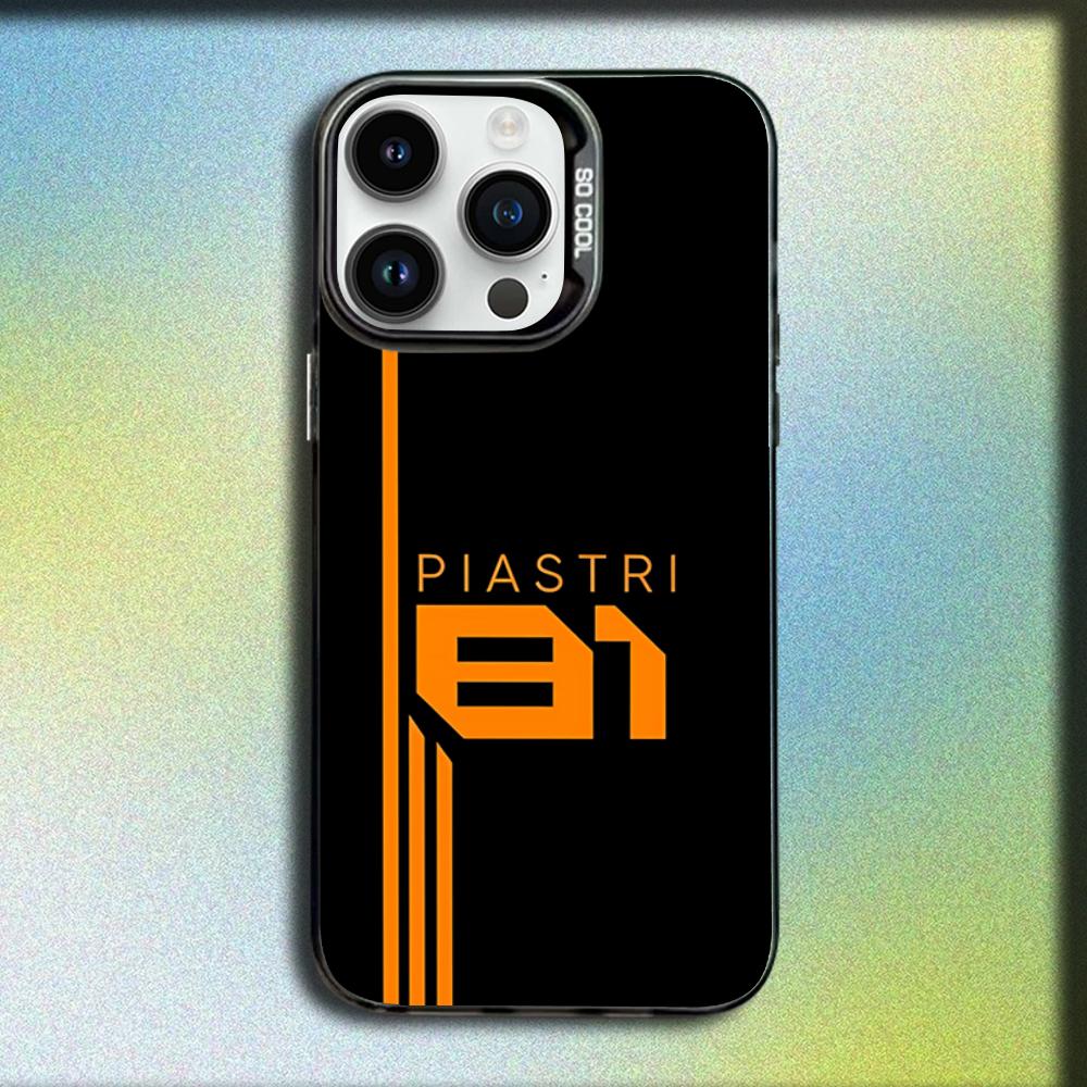 

O-Oscar Piastri 81 Phone Case For iPhone 16,15,14,13,12,11,Mini,Pro,SE,MAX Gray Matte Silicone Black Cover iPhone12mini