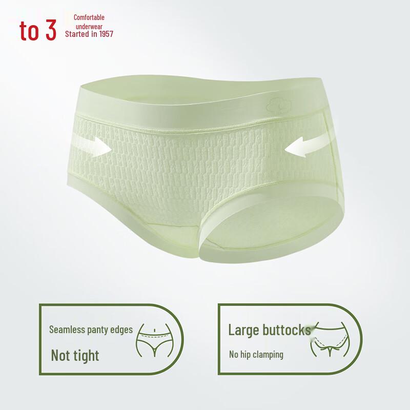 Hodo Women's 7A Antibacterial Silk Crotch Cotton Briefs 4-Pack