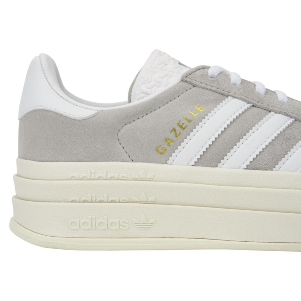 adidas Gazelle Bold Grey White Women Sneakers Grey-Two Cloud-White Core-White HQ6893