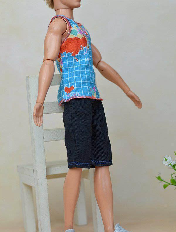 Doplňky pro panenky Ručně vyráběné šortky Kalhoty pro přítele Barbie panenka Ken Neformální oblečení pro panenku Ken Oblečení pro panenky