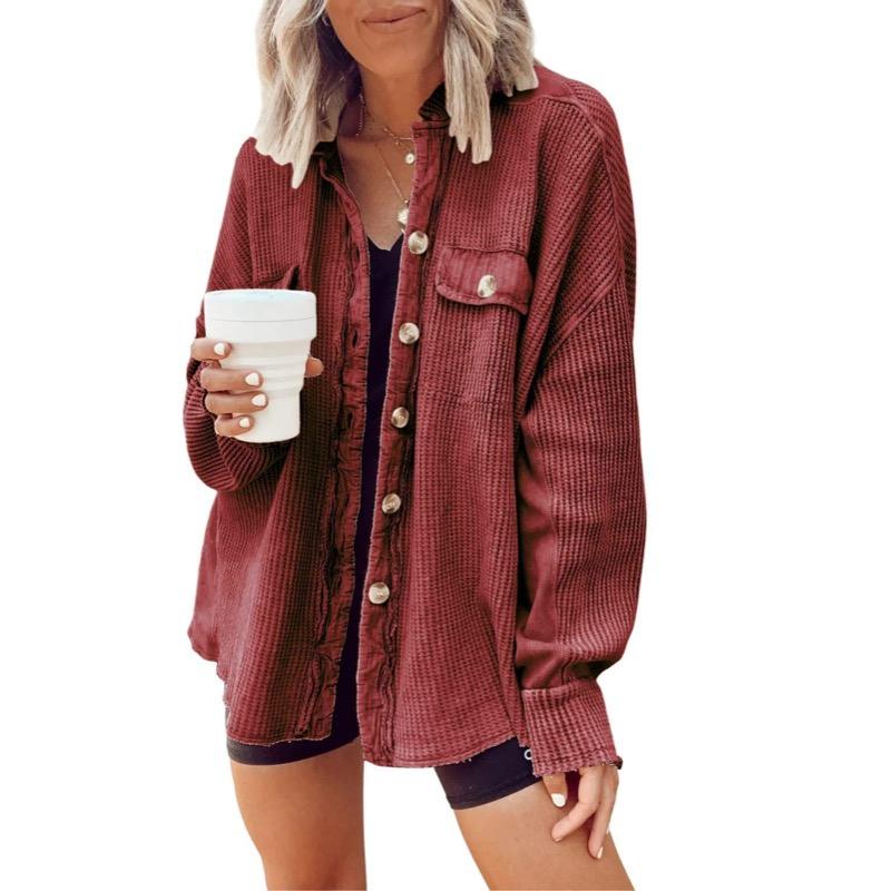 

Women s Outerwear Shirt Jacket S бордовий