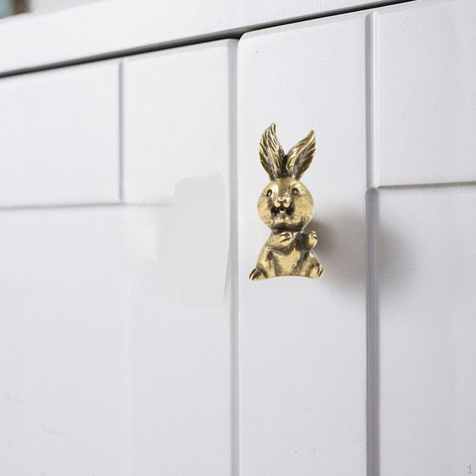 

Ручка для шкафа в виде кролика из латуни — стильный и простой декор для дома Vintage