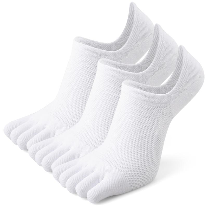 

3 Pairs Men s Five Finger Sports Socks Soft Durable Breathable Five Toe Socks Separate Toe Invisible Low Cut Socks Summer One Size
