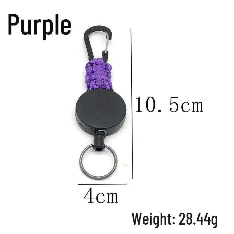 Tolex Retractable Steel Wire Key Holder with Belt Clip
