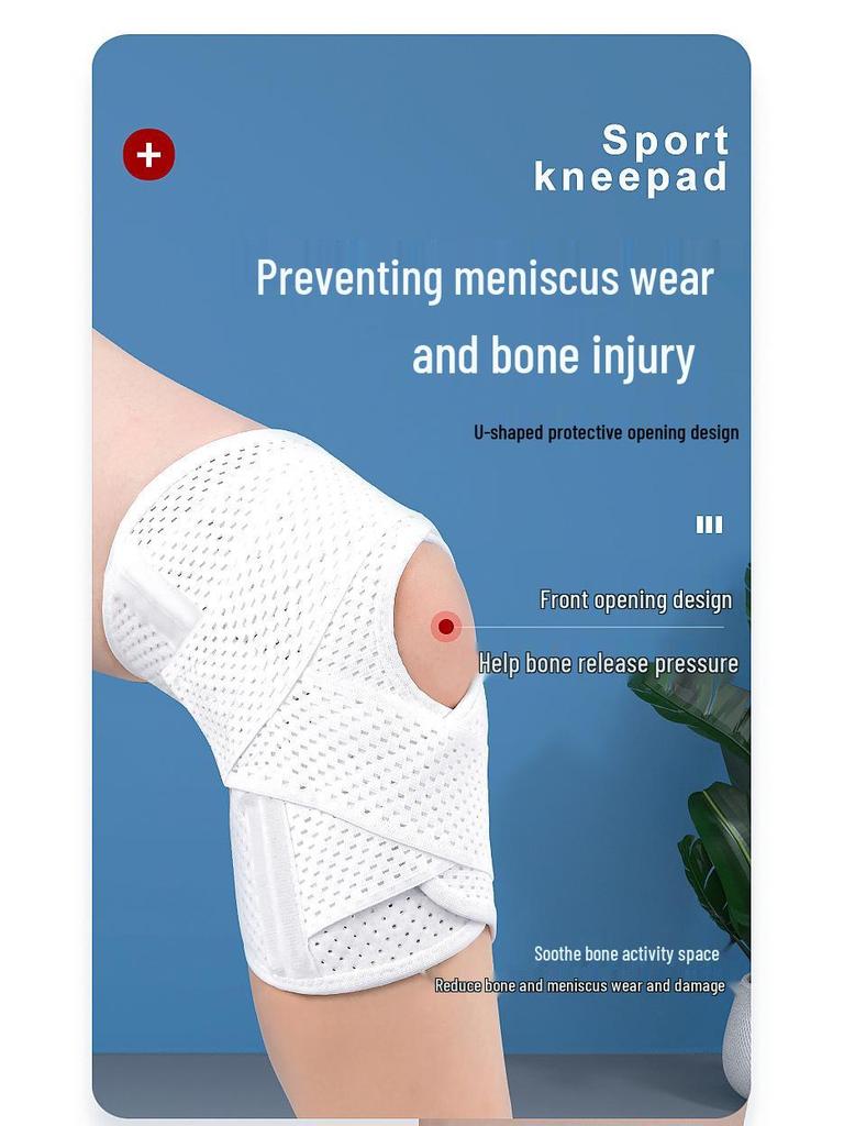 Summer Sports Knee Sleeve: Adjustable Meniscus Support for Basketball, Cycling, and Running.