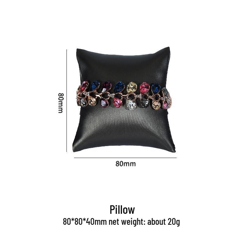 

Роскошная черная матовая PU подставка для демонстрации ювелирных изделий для колец, кулонов и ожерелий