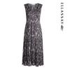 ELLASSAY EWE352Y12100 Pleated A-line Midi Dress