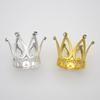 Factory Direct Supply Birthday Cake Baking Decoration Zinc Alloy Children's Small Round Crown Mini Crown Ornament In Stock