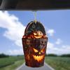 Acrylic Car Halloween Pendant With Cartoon Pumpkin Head Bucket Decoration For