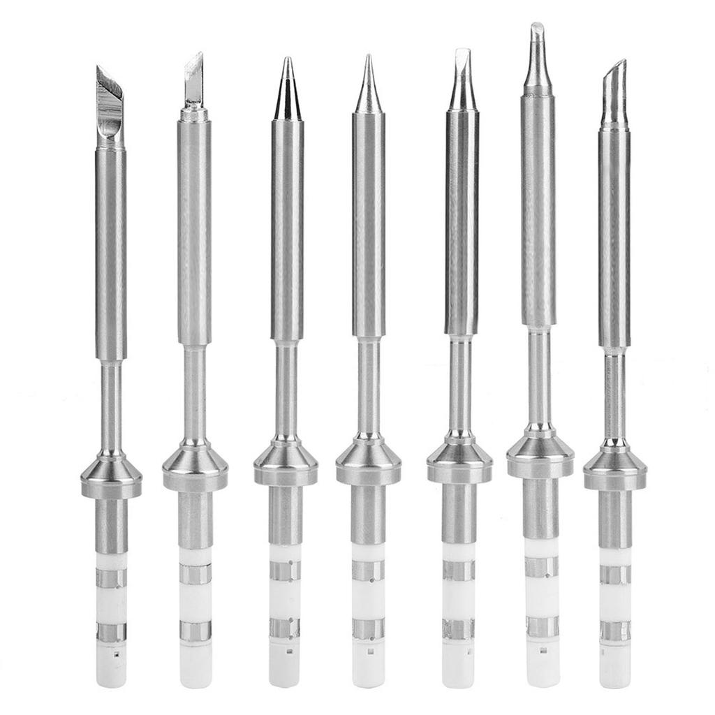 7 Types Mini Stainless Steel Soldering Iron Tips Replacement for TS100 Soldering Iron