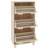 vidaXL Schuhschrank HAMAR Honigbraun 59,5x35x117 cm Massivholz Kiefer