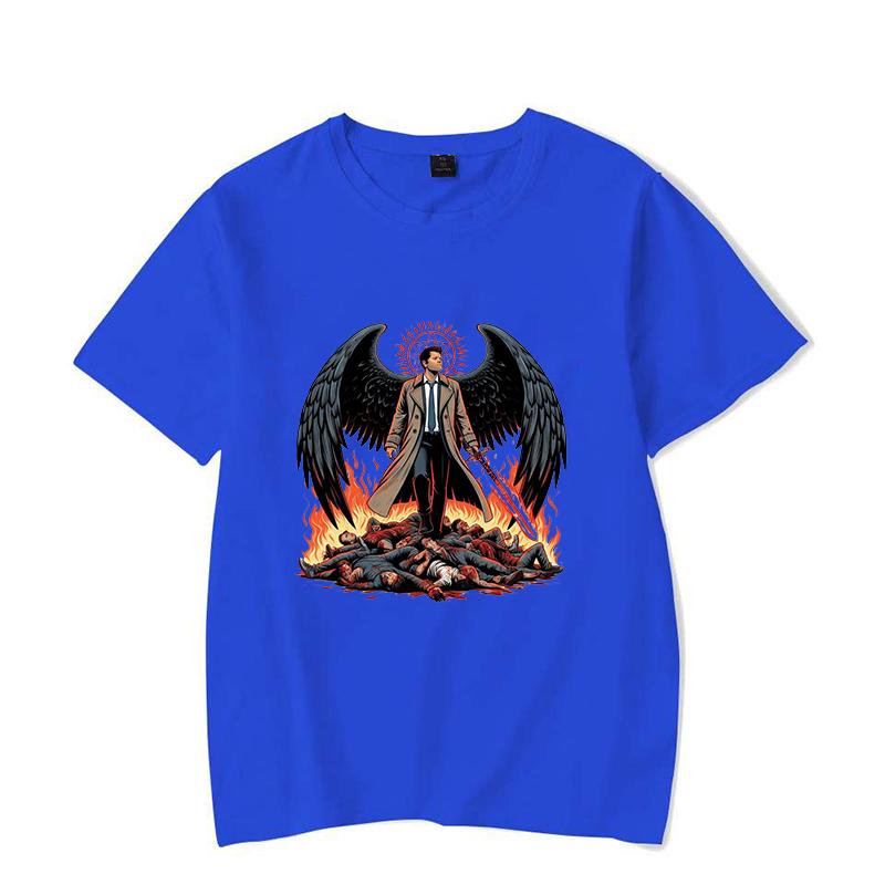 Nya övernaturliga tryckta t-shirts Unisex mode kortärmad t-shirt Sommar avslappnad lös t-shirt