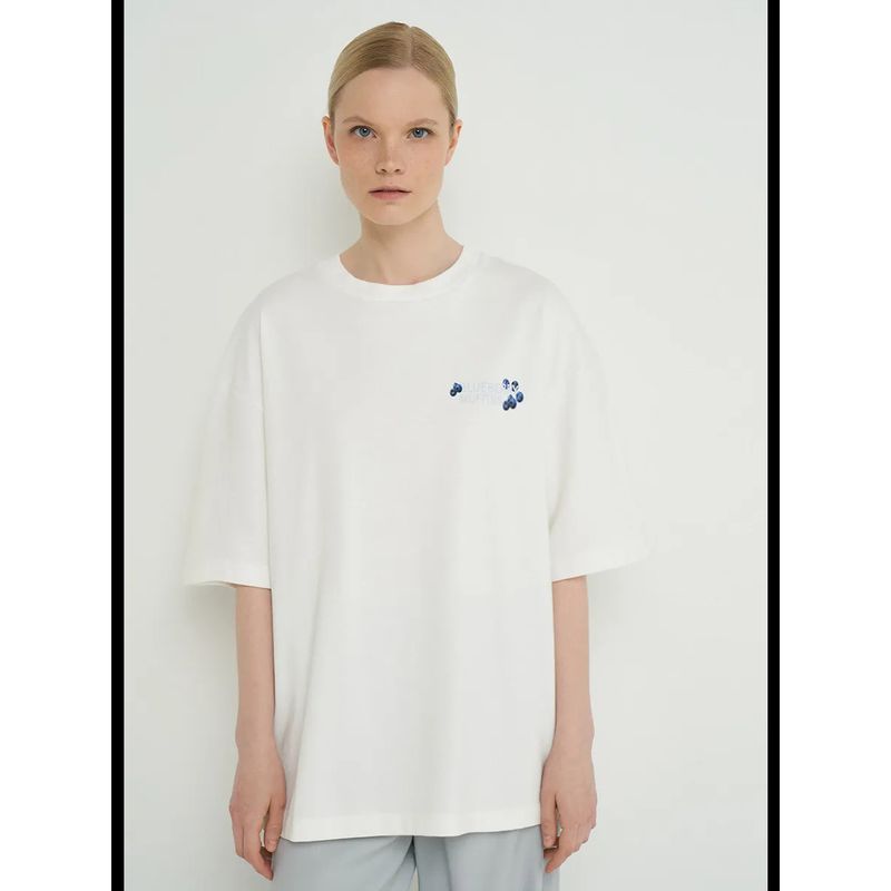 Western Style Fashion Casual Loose round Neck Print T-shirt Top Printed Cotton T-shirt Top