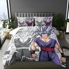2026 Hot Sale Japanese Anime Dragon Ball Son Goku Bedding Set Quilt Cover Twin Full Bedroom Bed Decor for Teens Best Gifts