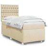 VidaXL Slatted Bed Base with Mattress Cream 80x200 Cm Fabric, Bed, Platform Bed, Panel Bed, Bedroom Furniture 3292627