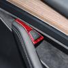 Bright Red Carbon Fiber Car Door Open Button Frame Sticker For Model 3 Y 17-22