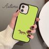 Cartoon Dachshund Sausage Dog Phone Case for iPhone 11 12 13 14 Pro Max Mini X XR XS SE 2020 6 7 8 Plus Galaxy S21 S22 Shell