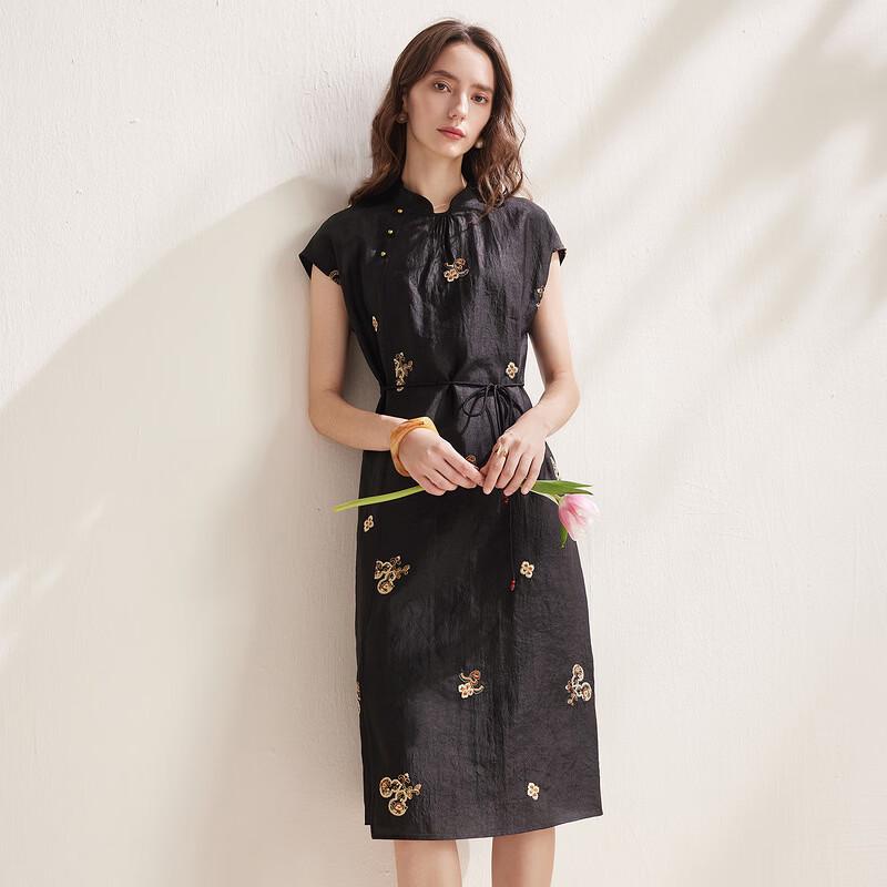 Zhaojun 2026 Mulberry Silk New Chinese Embroidered Dress