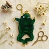 Kleines Kissenschloss mit Schloss Münzbörse DIY Frosch Münzhalter Niedliche Tasche Perlenkröte