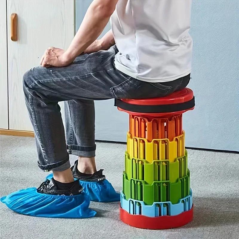 AdventureMate Ultra-Portable Folding Stool - Durable & Comfortable for Camping, Beach, Fishing  Quick Setup, Space-Saving Design