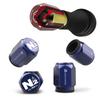 Alumania VU-006-BL Air Valve Cap for Nitrogen Gas Injected Vehicles, N2 Notation, Blue Hybrid Construction, Set of 4
