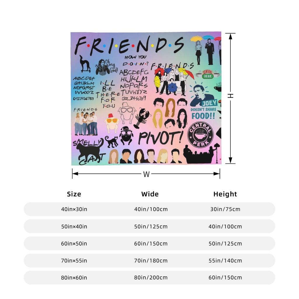 Friends TV Show American Blanket Cartoon Central Perk Flannel Throw Blankets Bedding Couch Personalised Soft Warm Bedspreads