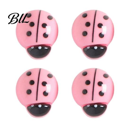 Magnetic Whiteboard Accessories 4Pcs 3D Ladybug Refrigerator Magnet, Mini Ladybird Resin Fridge Magnet Decorative Memo Note Holder for Kitchen Office