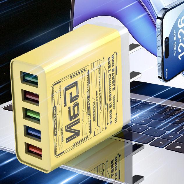 180W GaN Fast Charger with PD3.0, QC3.0, Super Flash Charge, 6-Port USB, Auto Disconnect