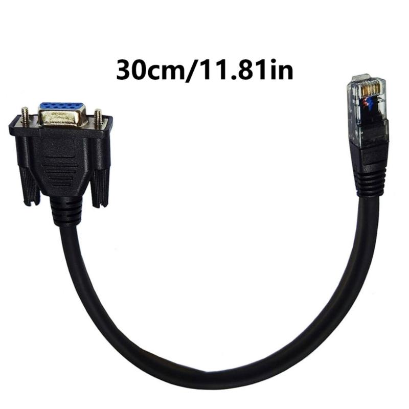 RJ45 to RS232 Consoles Cable,9Pin DB9 to RJ45 Ethernet LAN Rollover Consoles Cable for Stable Data Transmission