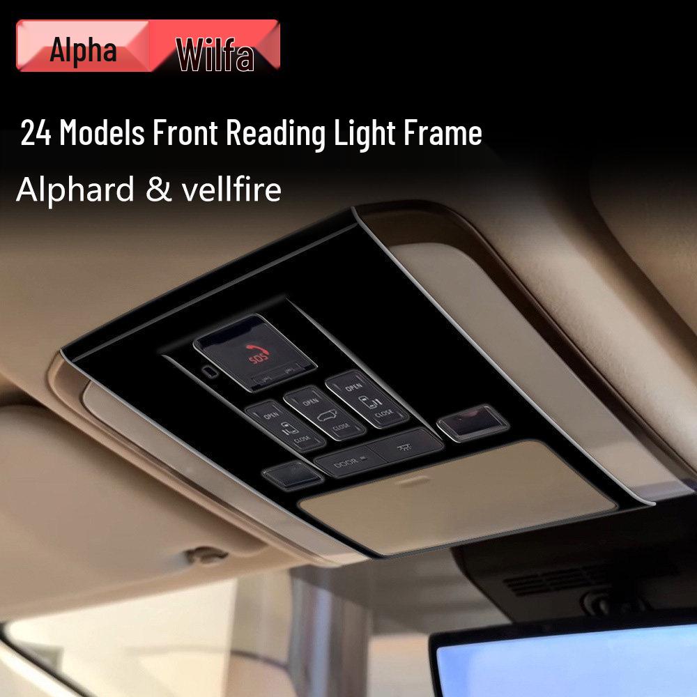 Toyota Alphard 40 Series Interior Reading Light Frame - Car Modification Accessory Low Configuration Reading Light Frame Matte Silver