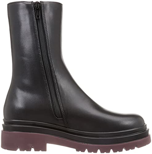 Randa Women's Rain Boots, Tank Sole Side Gore Boots, Wine, Size 23.5cm, Suitable for Sun and Rain