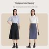 Women's Short-Sleeve White Wrinkle-Resistant Professional Shirt and Suit Dress Set for Work or Interviews