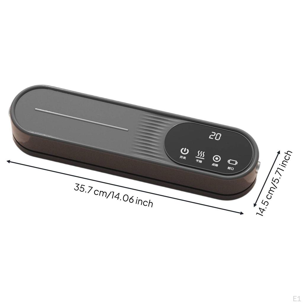 USB RechargeCapable Vacuum Sealer Digital Display 30 Cm White