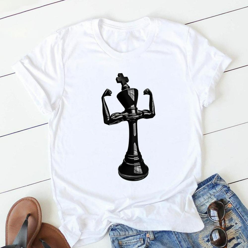 

Creative Chess Tshirt The Game Chess Print Funny T Shirts Unisex Women Unisex Casual Tops White TShirt Graphic TShirts Streetwear 2XL