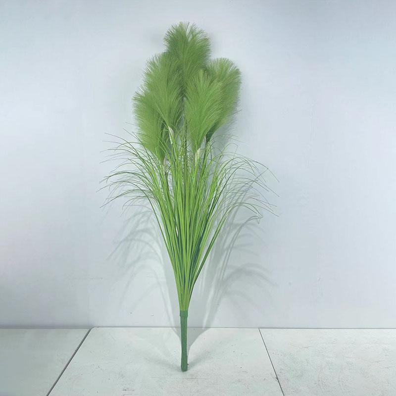 Neuer künstlicher Schilfstrauß Seiden-Zwiebelgras Große künstliche Pflanze Ernte Hochzeitsblume Herbstpflanzen für Heim-, Zimmer-, Partydekoration