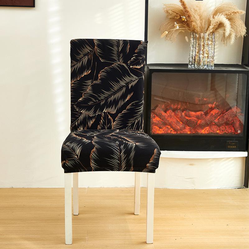 

Elastic Milk Silk Printing Chair Cover Office Household Dining Chair Cover Hotel Living Room Chair Cover Dining Table Chair Cover Cover Universal size