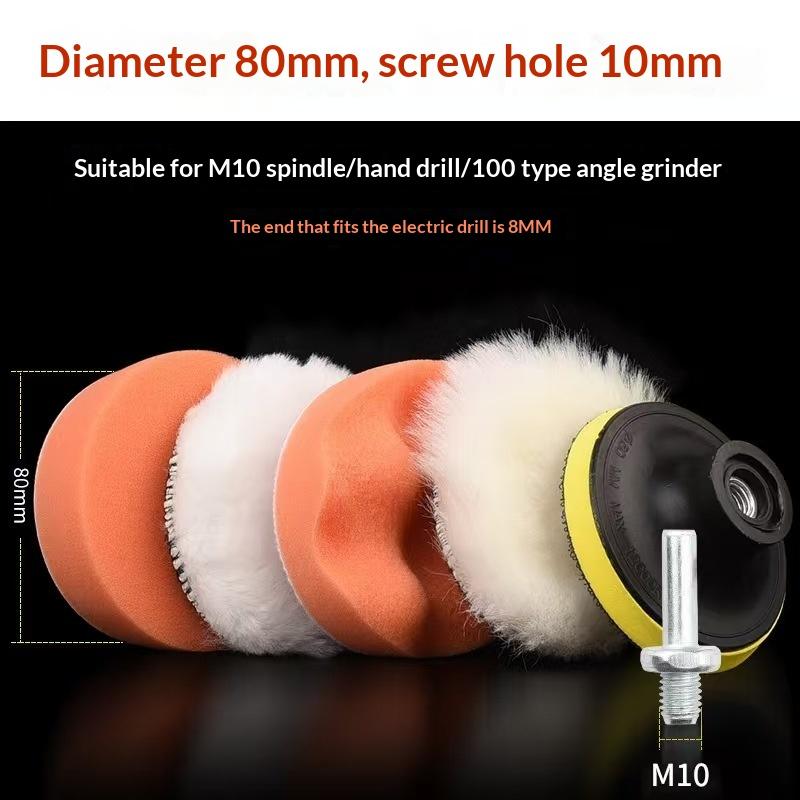 

6Pcs Foam Pad Buffer Kit Polishing Machine Wax Pads 3/4/5/6/7 Inch For Removing Scratches Car Polishing Sponge Pads Set