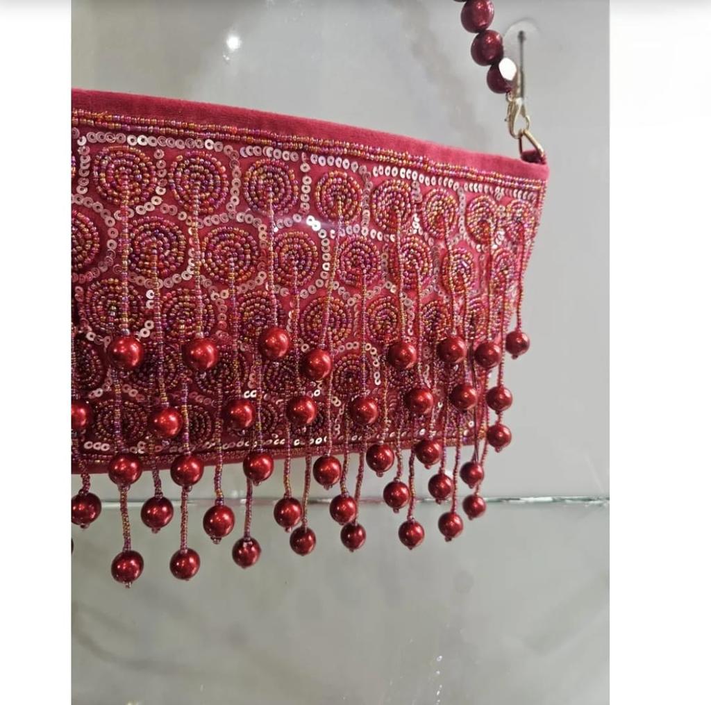 Red Bridal Bag Designer Ladies Purse Embroidered Wedding Clutch Bridesmaid Gift for Her Affordable Birthday Gift for Mom Friend Sister