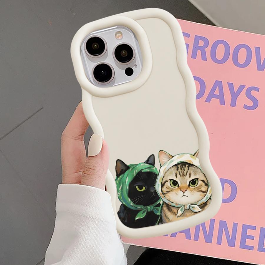 Case for iPhone 12 XR 16 Pro Max 11 8 14 13 17 Air 15 Plus Soft Phone Cover Cute Cat